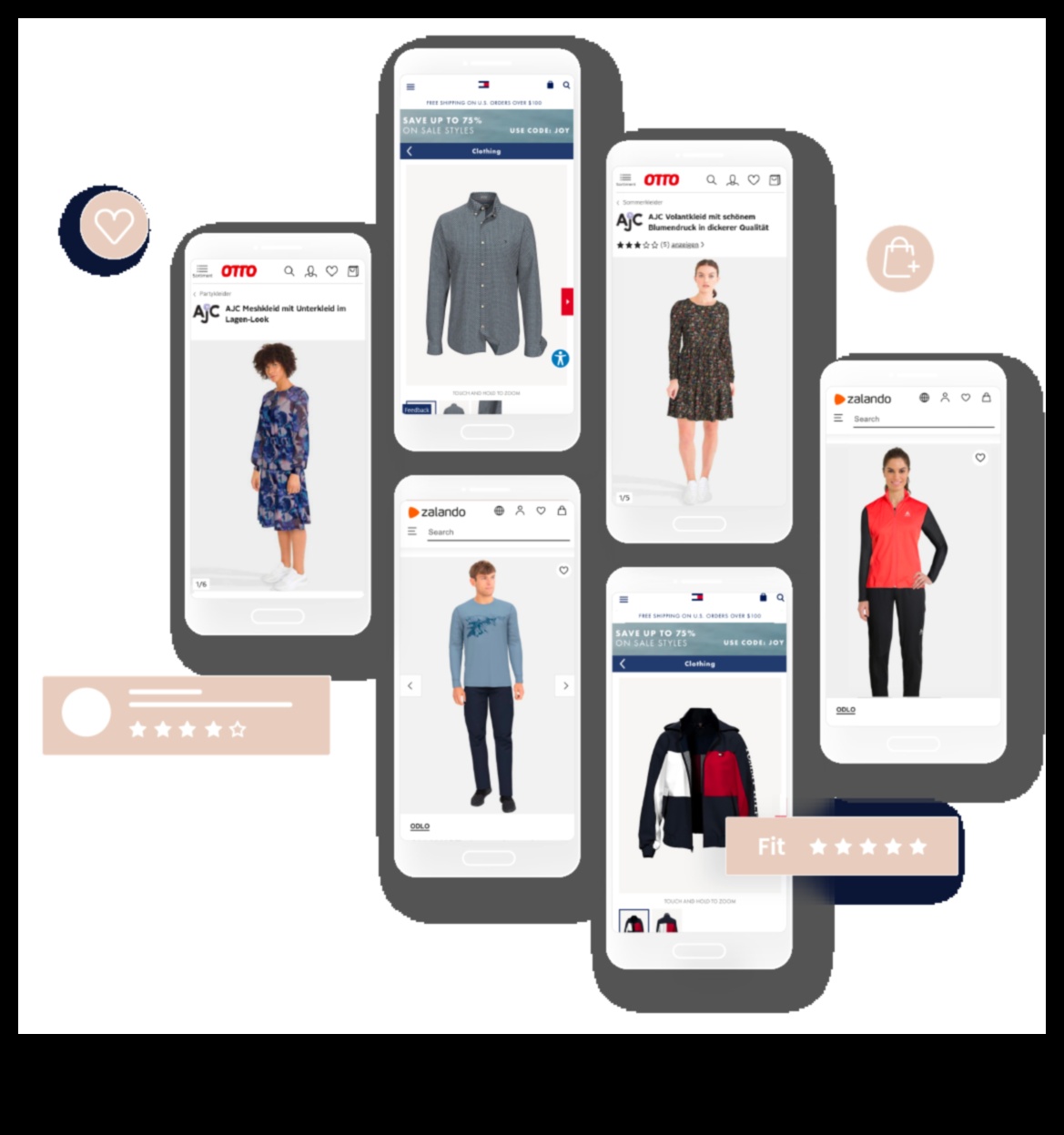 عروض الأزياء الافتراضية: ملحقات الواقع المعزز والواقع الافتراضي للأجهزة المحمولة